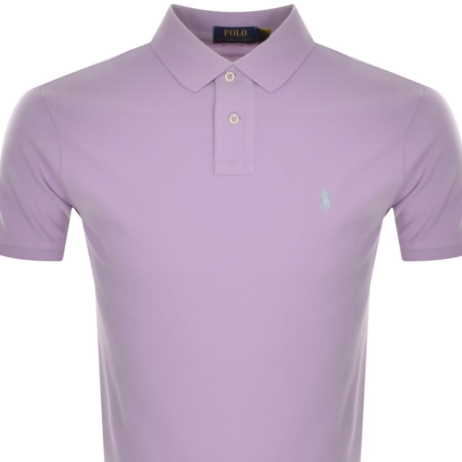 Alternative Image for ProductRalph Lauren Custom Slim Polo T Shirt Purple2
