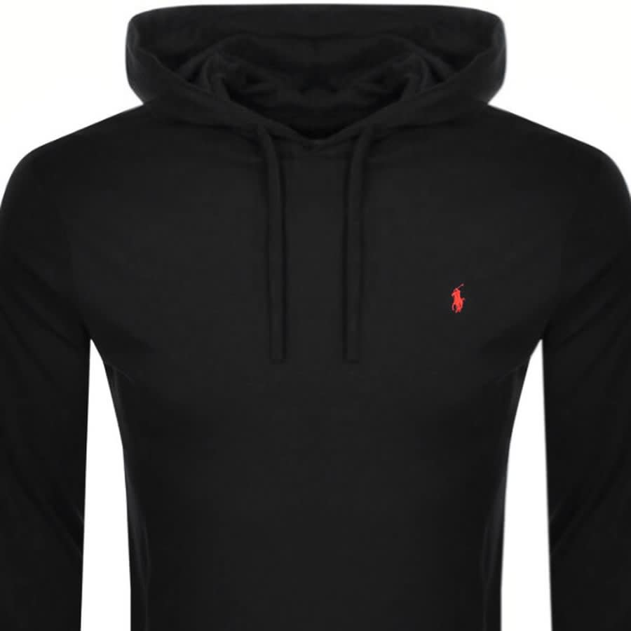 Alternative Image for ProductRalph Lauren Long Sleeved Hooded T Shirt Black2