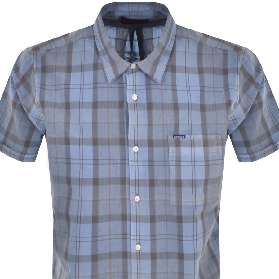 Alternative Image for ProductBarbour Tartan Short Sleeved Shirt Blue2