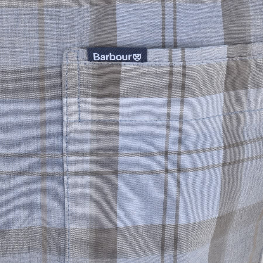 Alternative Image for ProductBarbour Tartan Short Sleeved Shirt Blue3