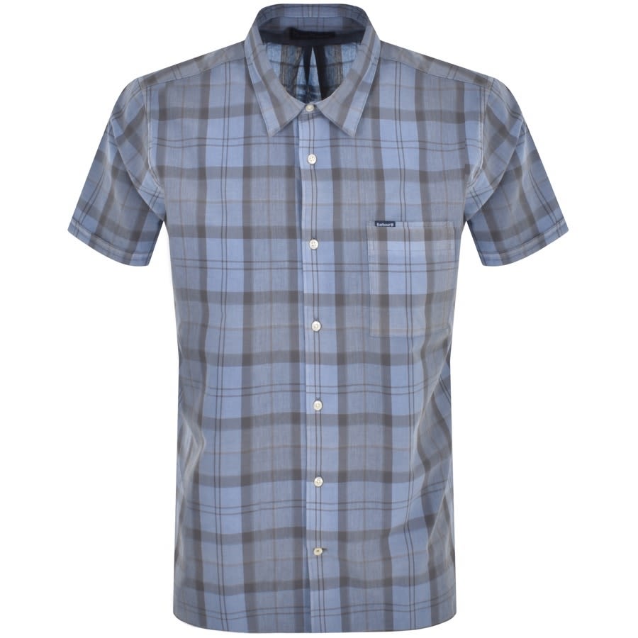 Alternative Image for ProductBarbour Tartan Short Sleeved Shirt Blue1