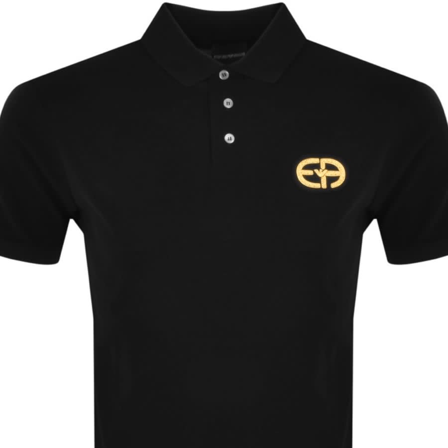 Alternative Image for ProductEmporio Armani Short Sleeved Polo T Shirt Black2