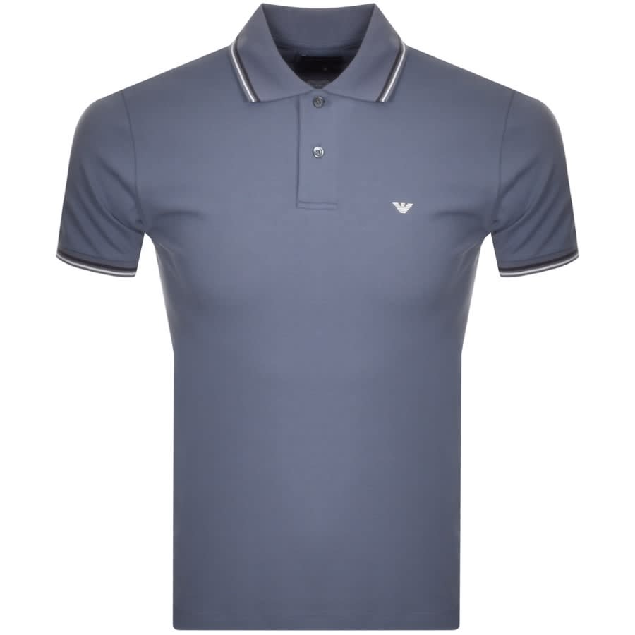 Alternative Image for ProductEmporio Armani Short Sleeved Polo T Shirt Blue1