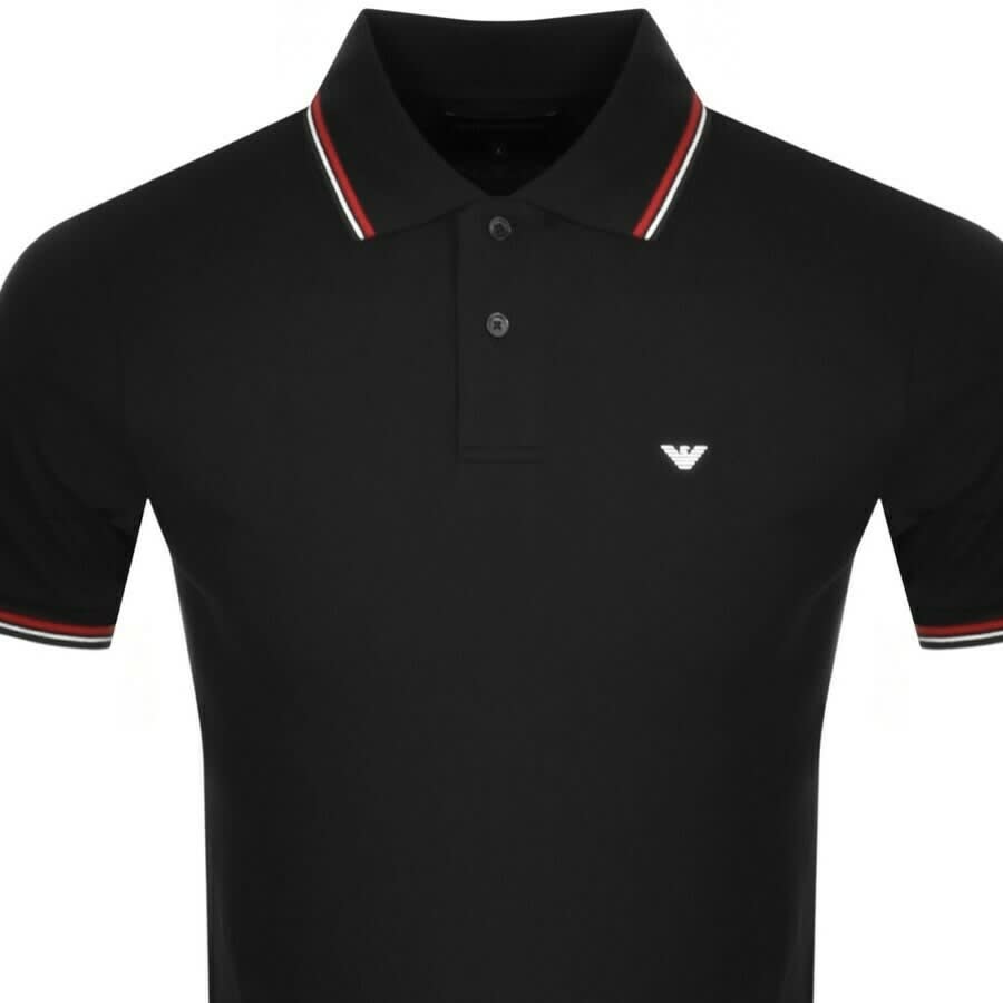 Alternative Image for ProductEmporio Armani Short Sleeved Polo T Shirt Black2