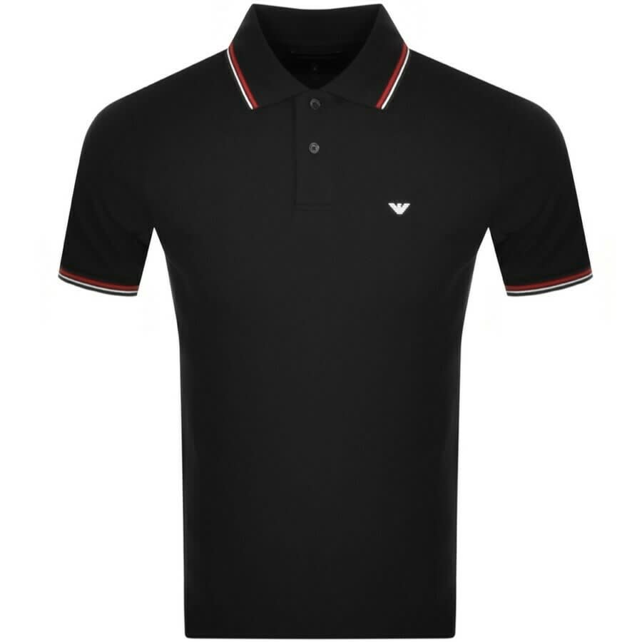 Alternative Image for ProductEmporio Armani Short Sleeved Polo T Shirt Black1