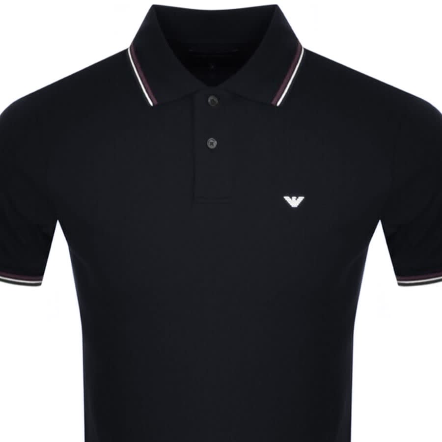 Alternative Image for ProductEmporio Armani Short Sleeved Polo T Shirt Navy2
