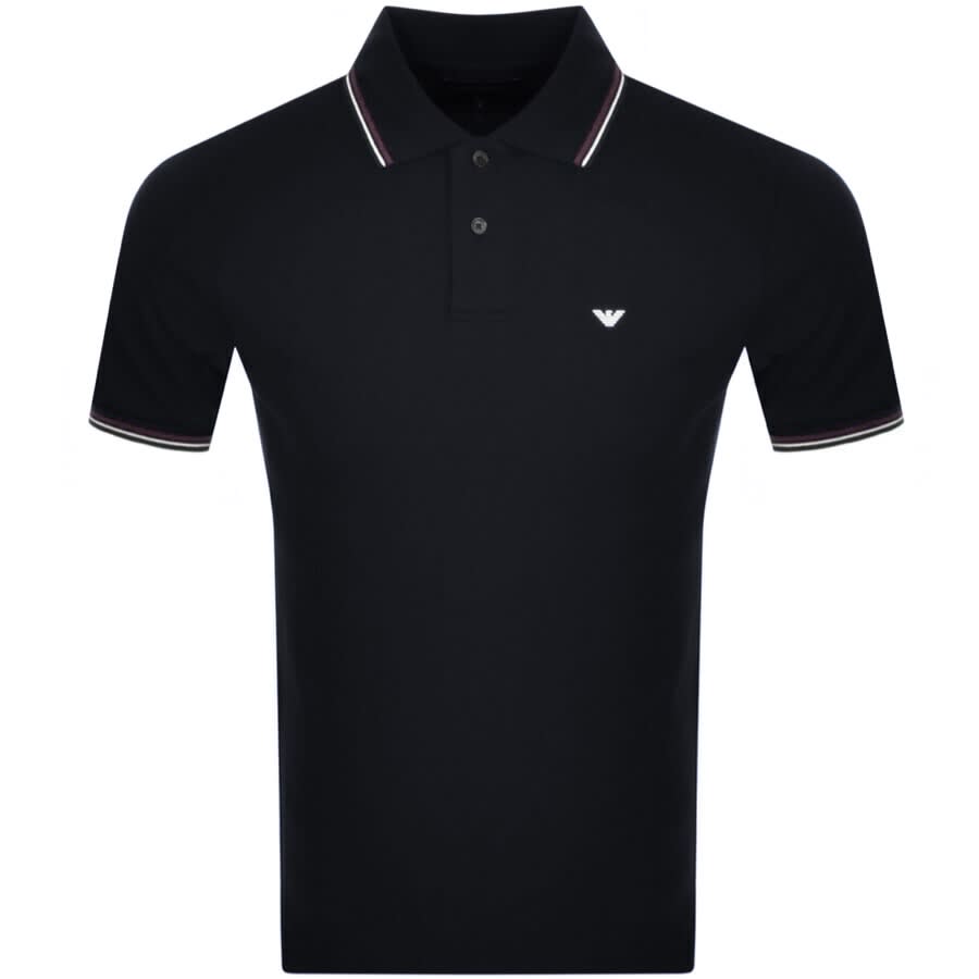 Alternative Image for ProductEmporio Armani Short Sleeved Polo T Shirt Navy1