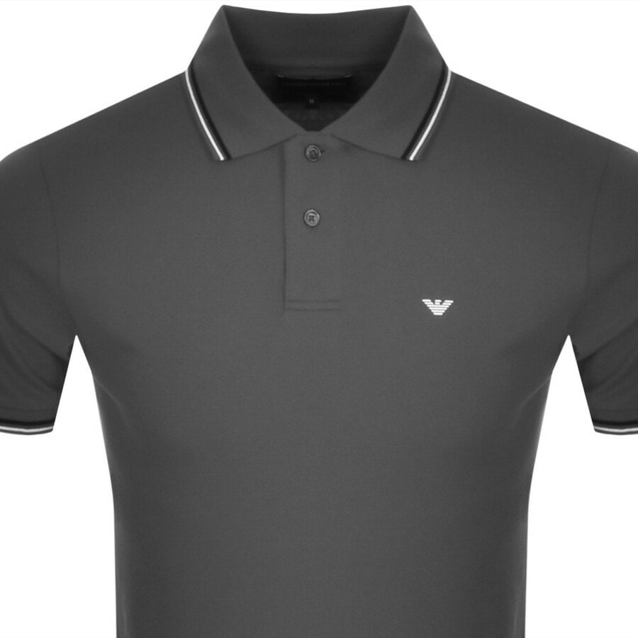 Alternative Image for ProductEmporio Armani Short Sleeved Polo T Shirt Grey2