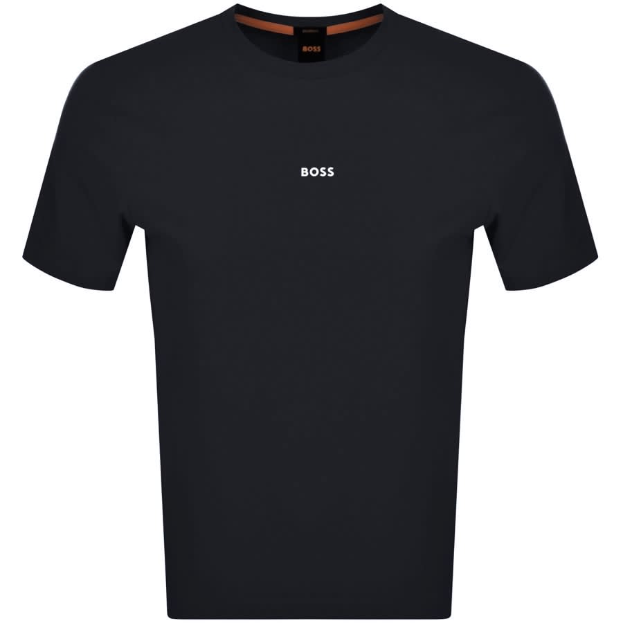 BOSS TChup Logo T Shirt Navy | Mainline Menswear