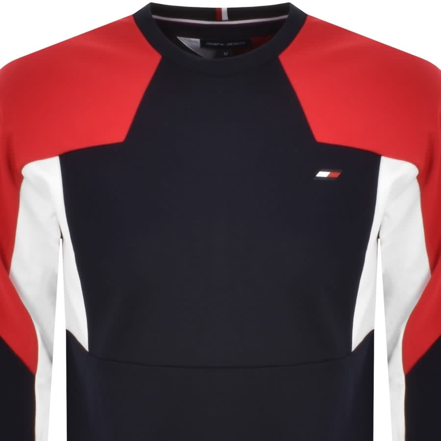 Alternative Image for ProductTommy Hilfiger Logo Colour Block Sweatshirt Navy2