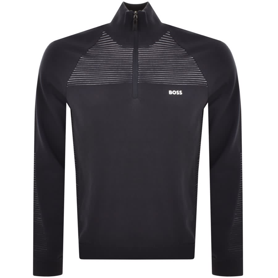 Alternative Image for ProductBOSS Zandi Half Zip Knit Jumper Navy1