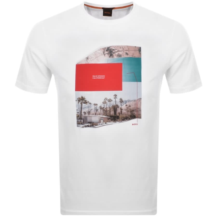 Alternative Image for ProductBOSS Collage T Shirt White1