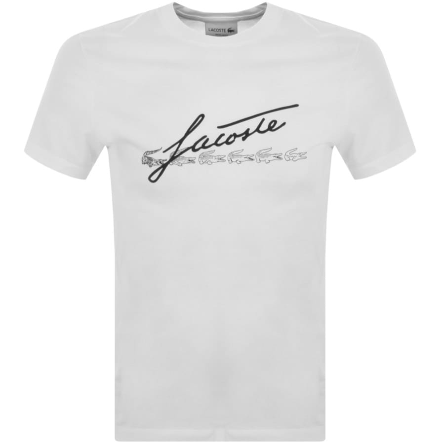Alternative Image for ProductLacoste Short Sleeved Logo T Shirt White1