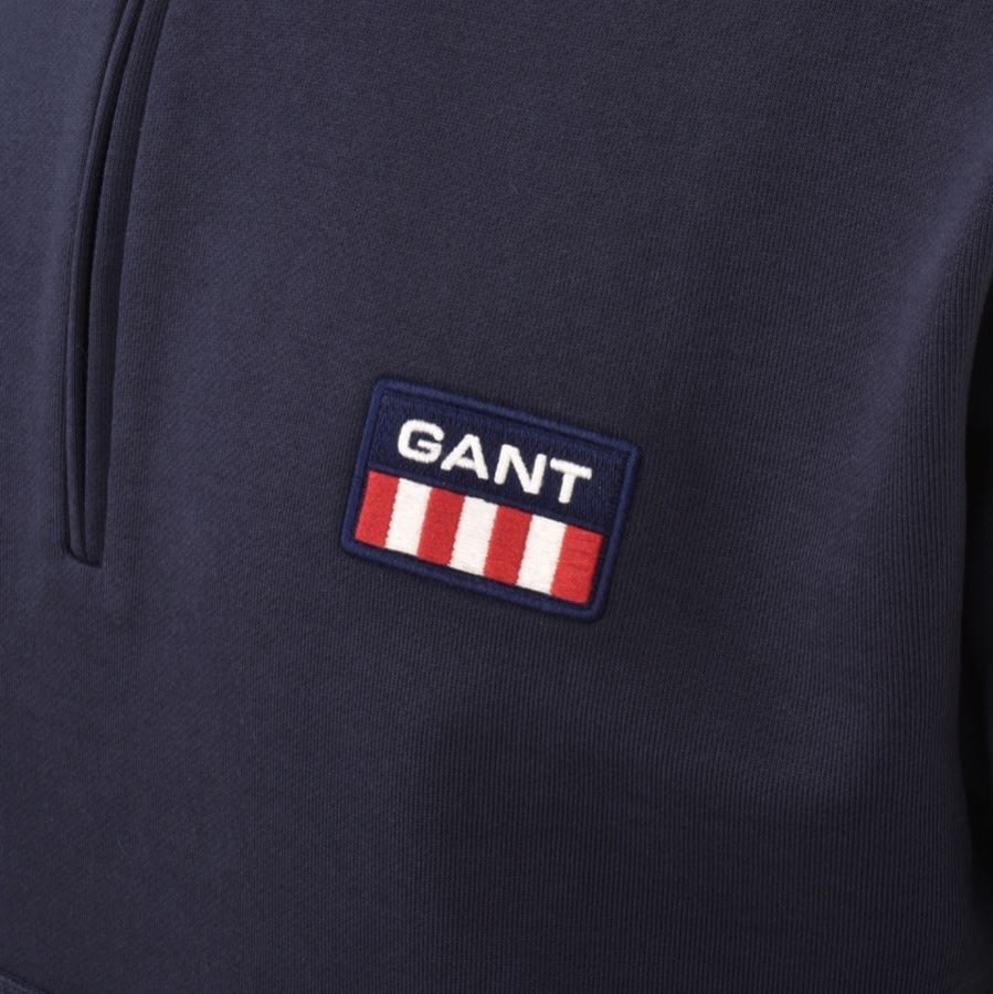 Alternative Image for ProductGant Half Zip Retro Sweatshirt Navy3