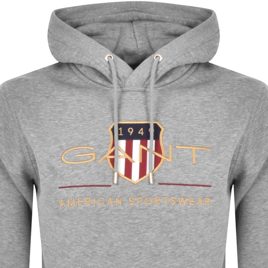 Alternative Image for ProductGant D1 Archive Shield Hoodie Grey2