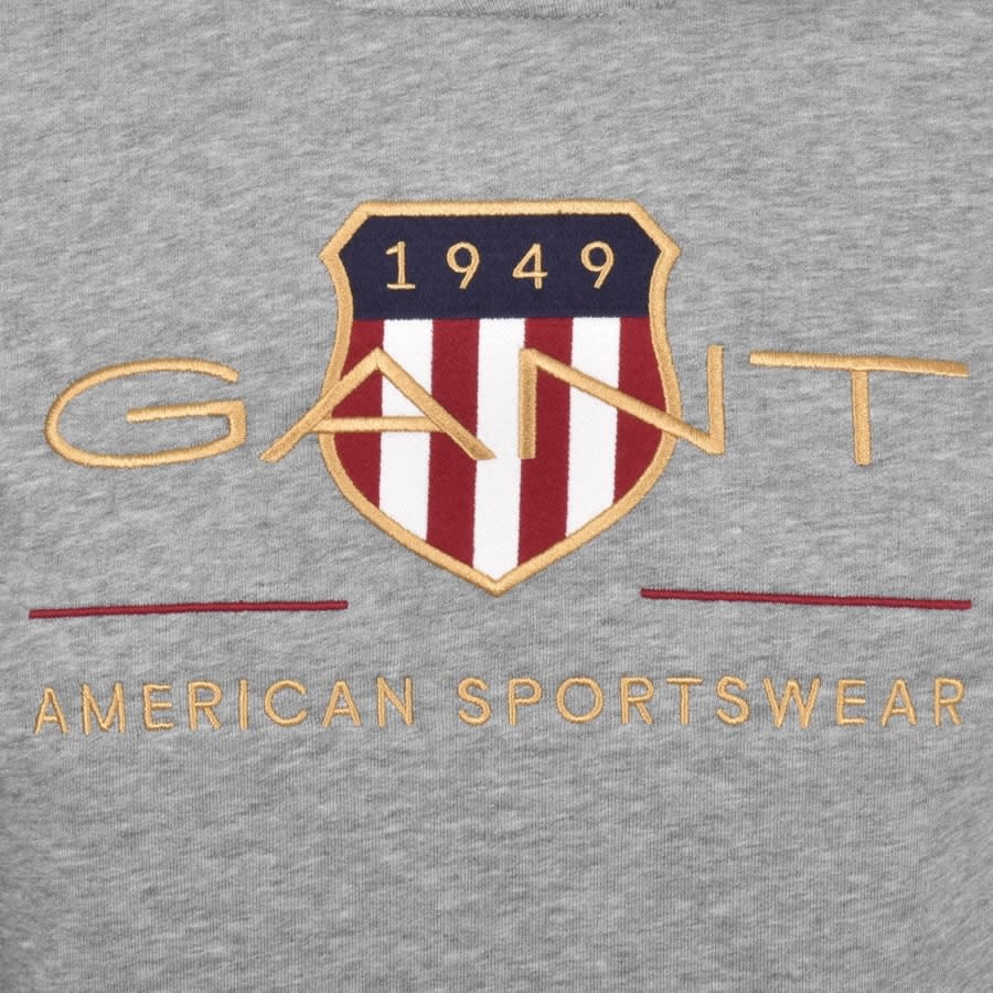 Alternative Image for ProductGant D1 Archive Shield Hoodie Grey3