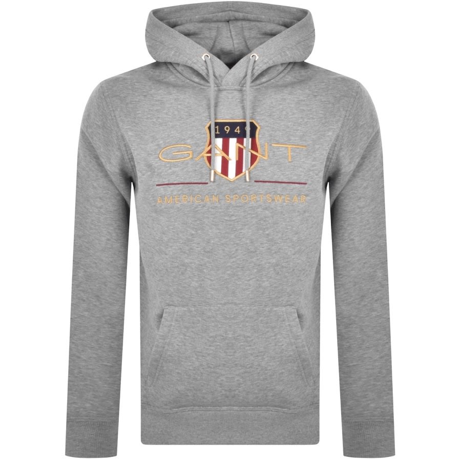 Alternative Image for ProductGant D1 Archive Shield Hoodie Grey1