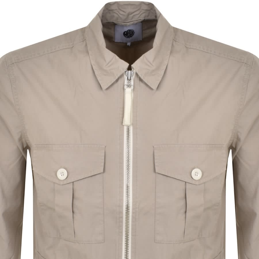 Alternative Image for ProductPretty Green Creedence Overshirt Beige2