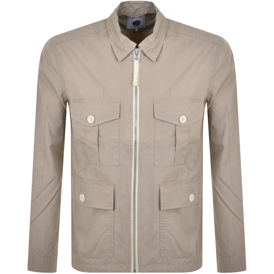 Alternative Image for ProductPretty Green Creedence Overshirt Beige1