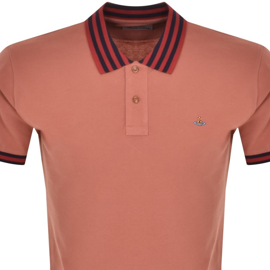 Alternative Image for ProductVivienne Westwood Stripe Collar Polo T Shirt Rose2