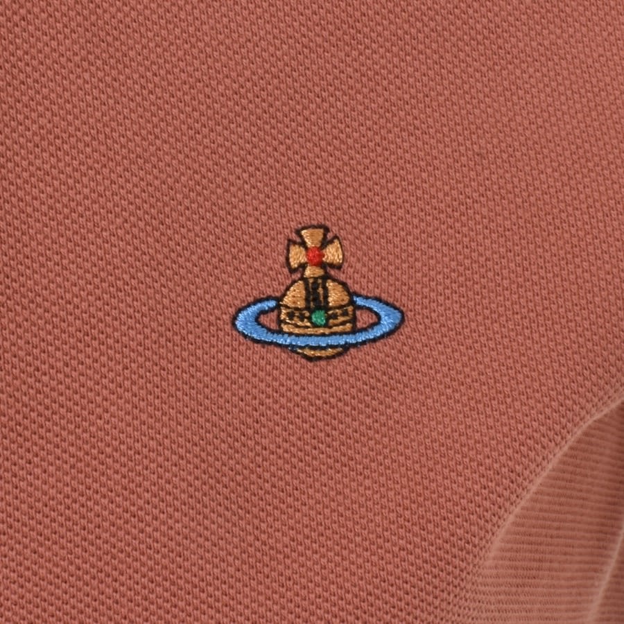 Alternative Image for ProductVivienne Westwood Stripe Collar Polo T Shirt Rose3