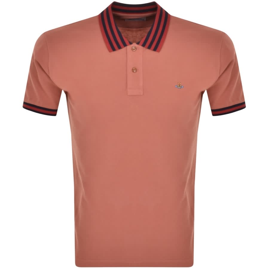 Alternative Image for ProductVivienne Westwood Stripe Collar Polo T Shirt Rose1