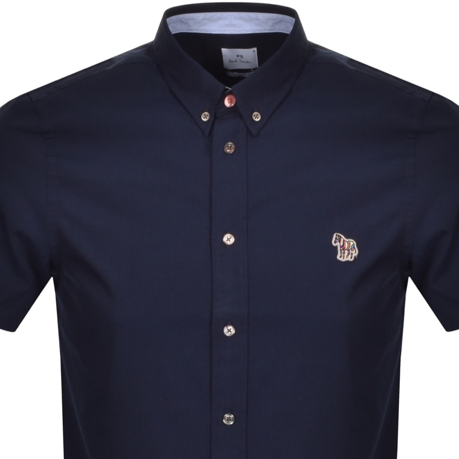 Alternative Image for ProductPS By Paul Smith Zebra Short Sleeved Shirt Navy2
