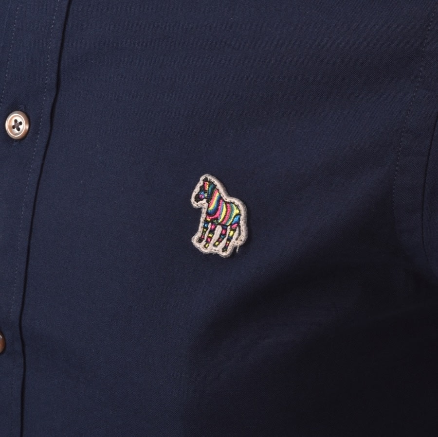 Alternative Image for ProductPS By Paul Smith Zebra Short Sleeved Shirt Navy3