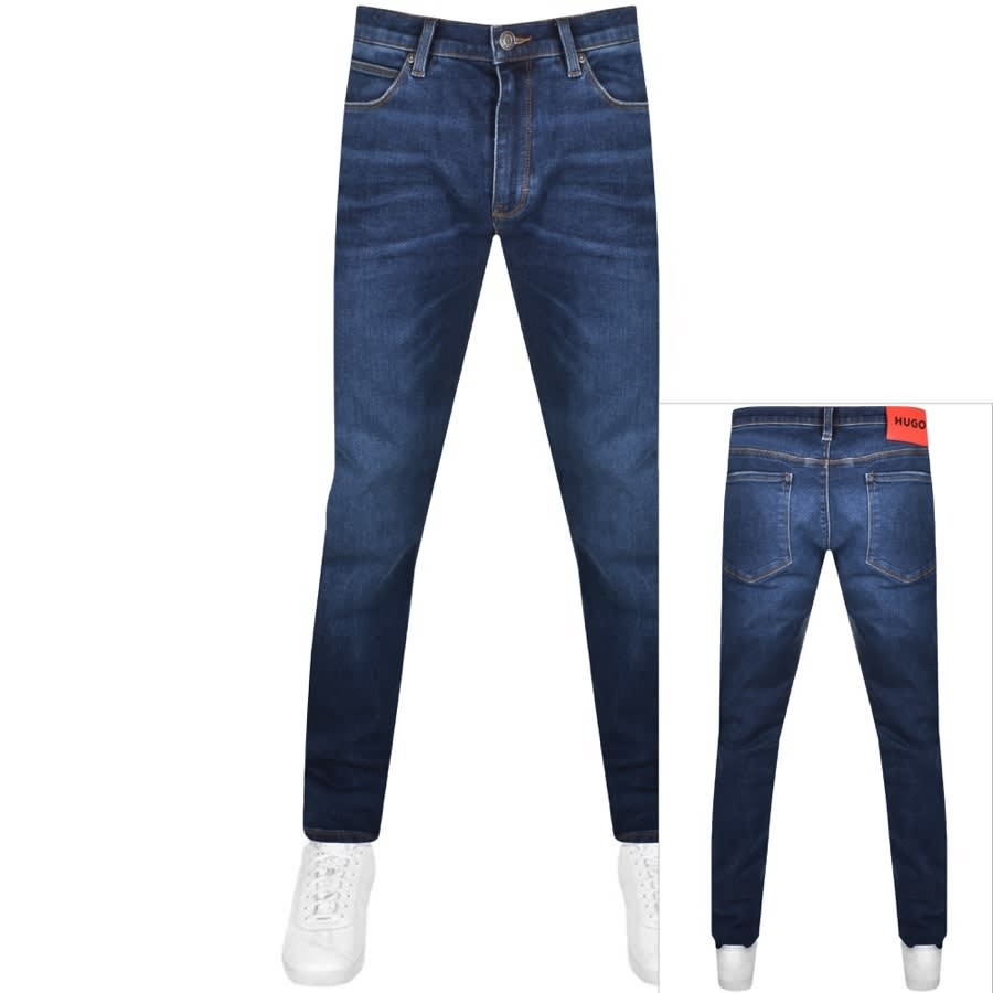 Alternative Image for ProductHUGO 708 Slim Fit Dark Wash Jeans Blue1