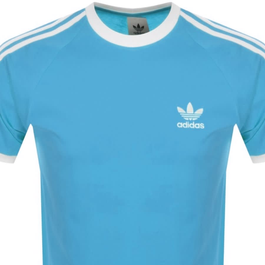 Alternative Image for Productadidas Originals 3 Stripe T Shirt Blue2