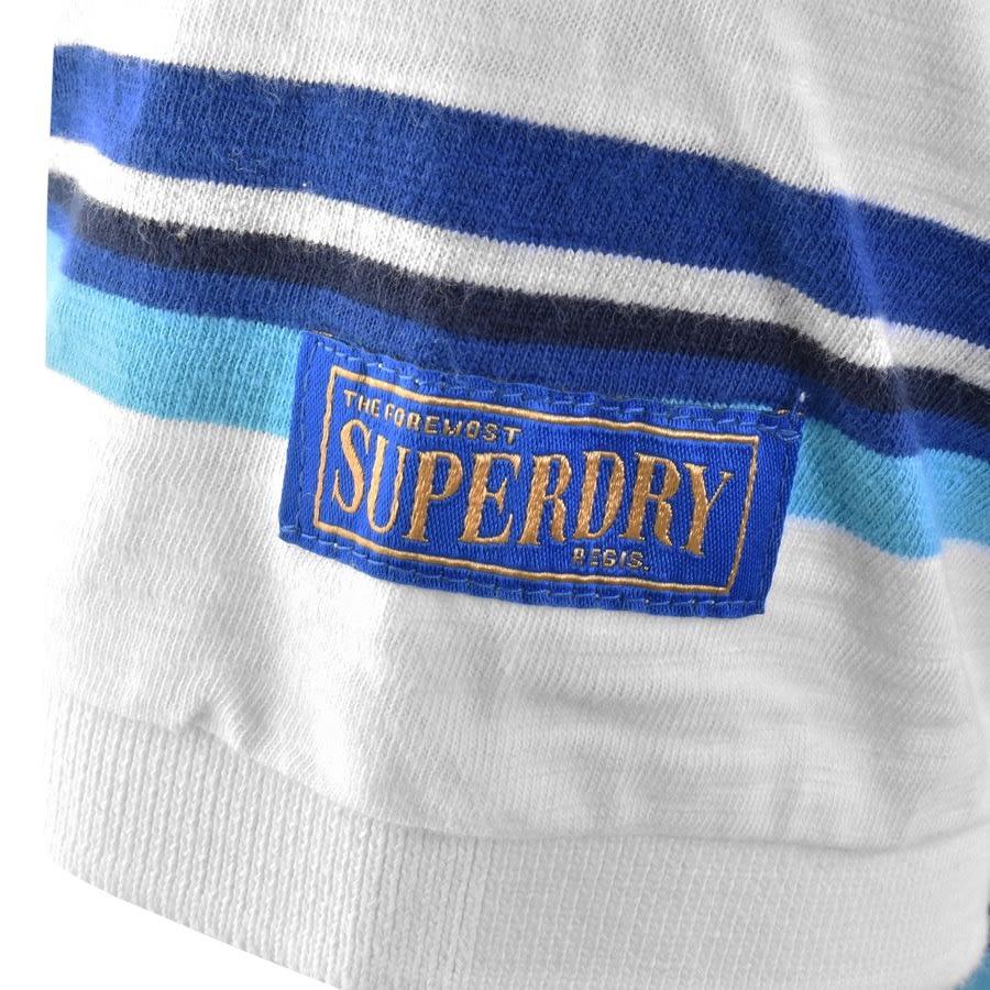 Alternative Image for ProductSuperdry Vintage Stripe Polo T Shirt White3
