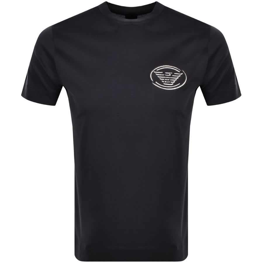 Alternative Image for ProductEmporio Armani Crew Neck Logo T Shirt Navy1