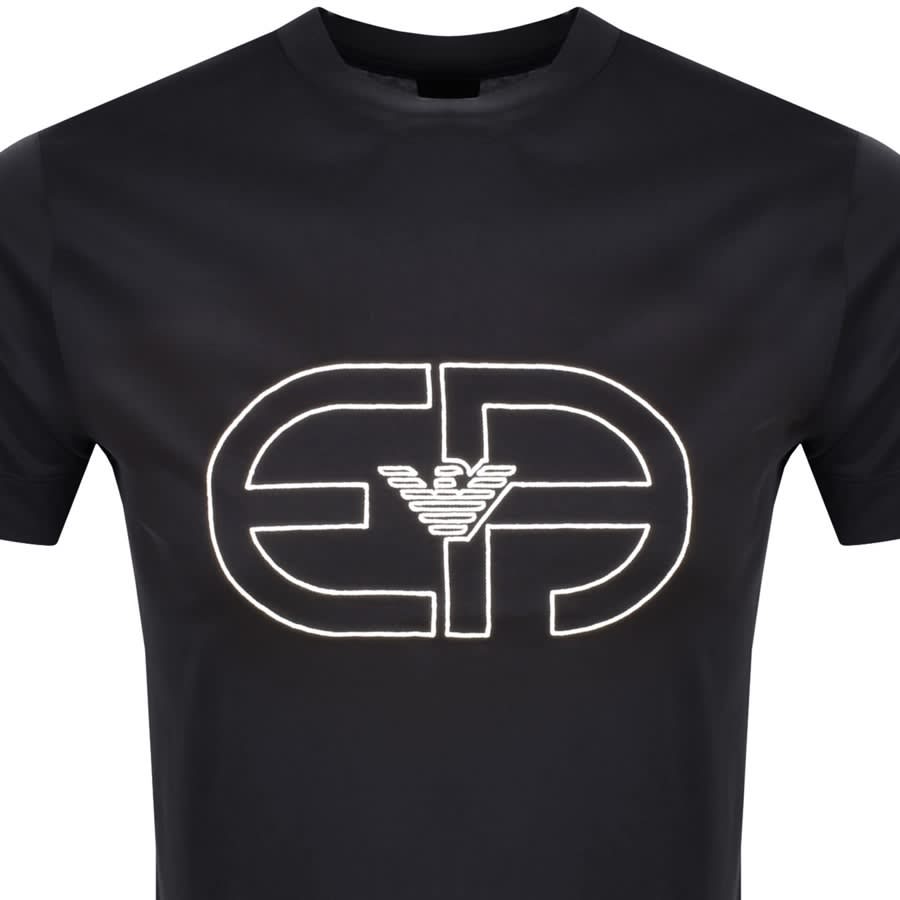 Alternative Image for ProductEmporio Armani Crew Neck Logo T Shirt Navy2