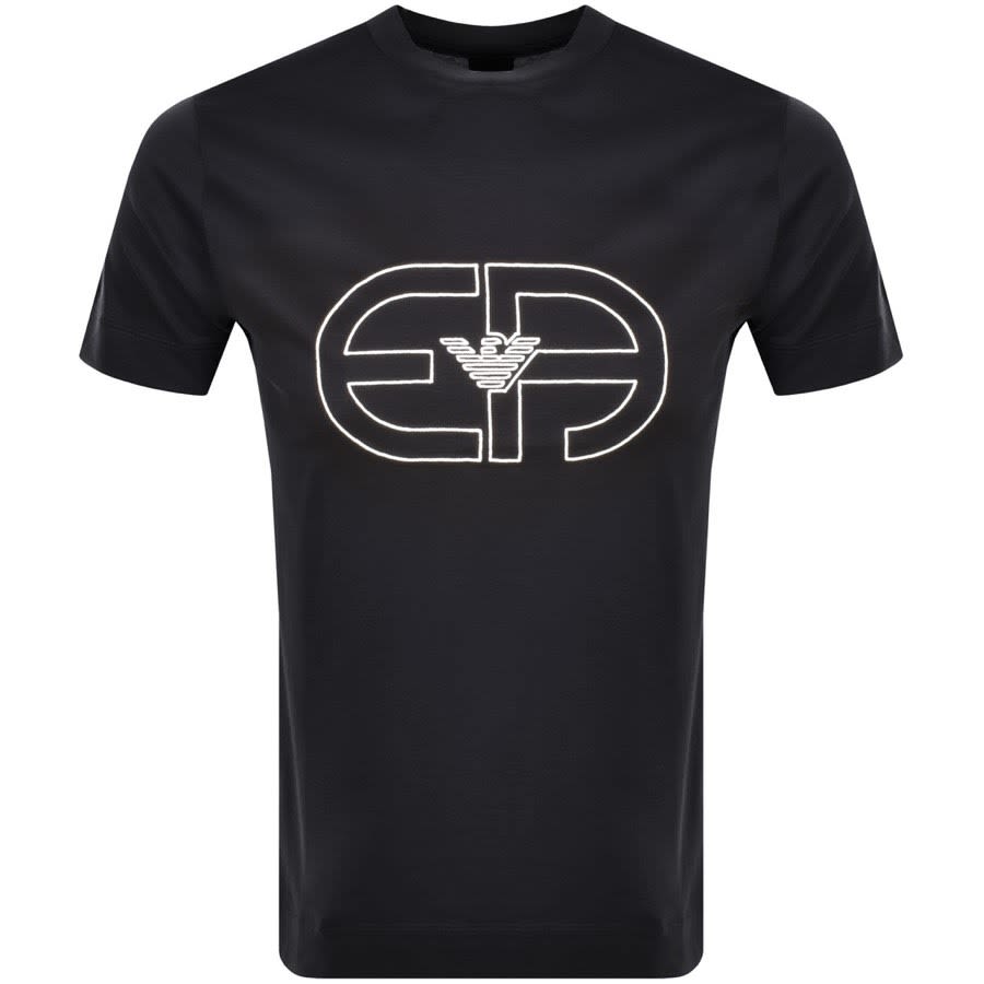 Alternative Image for ProductEmporio Armani Crew Neck Logo T Shirt Navy1
