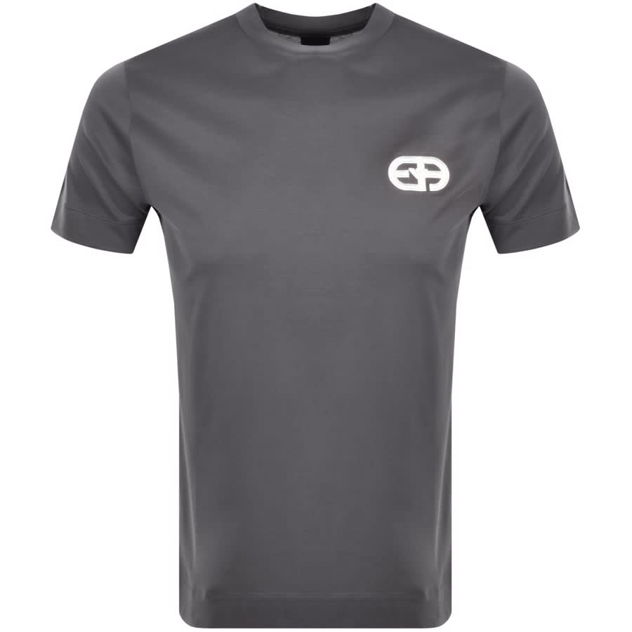 Alternative Image for ProductEmporio Armani Crew Neck Logo T Shirt Grey1