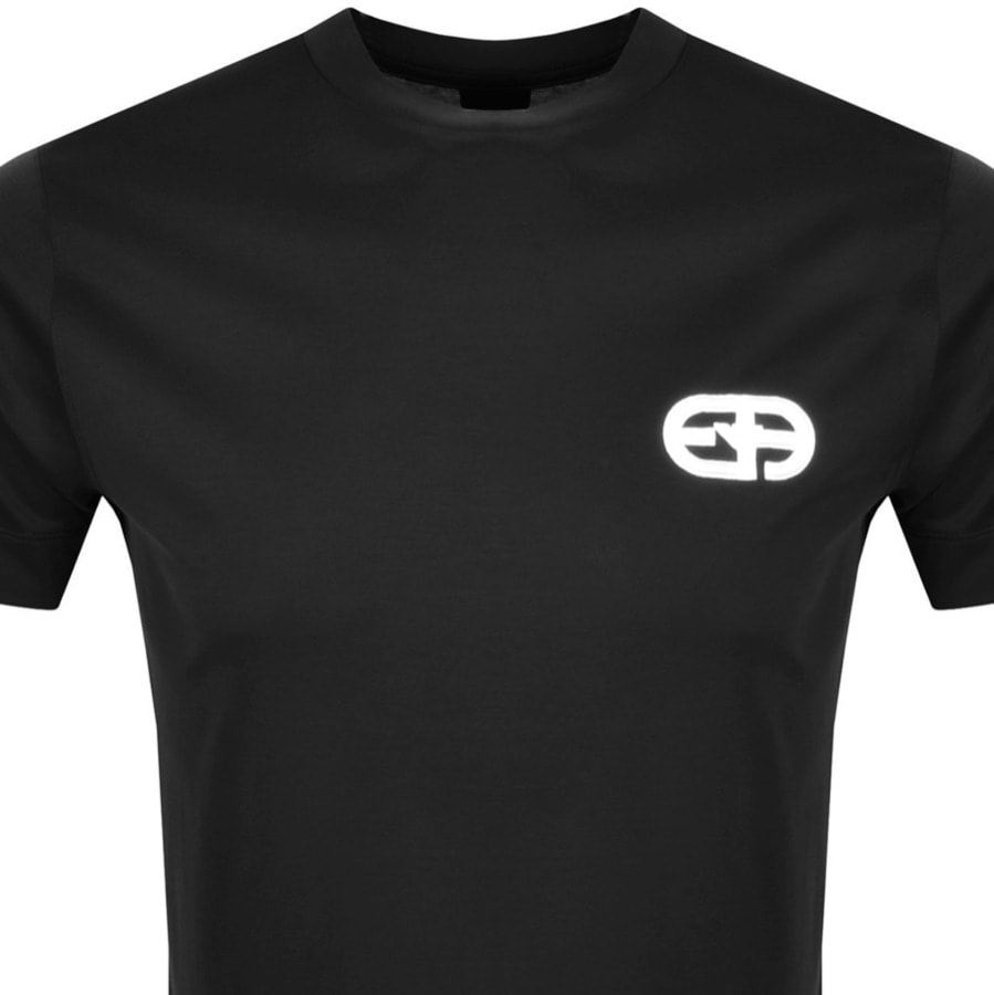 Alternative Image for ProductEmporio Armani Crew Neck Logo T Shirt Black2