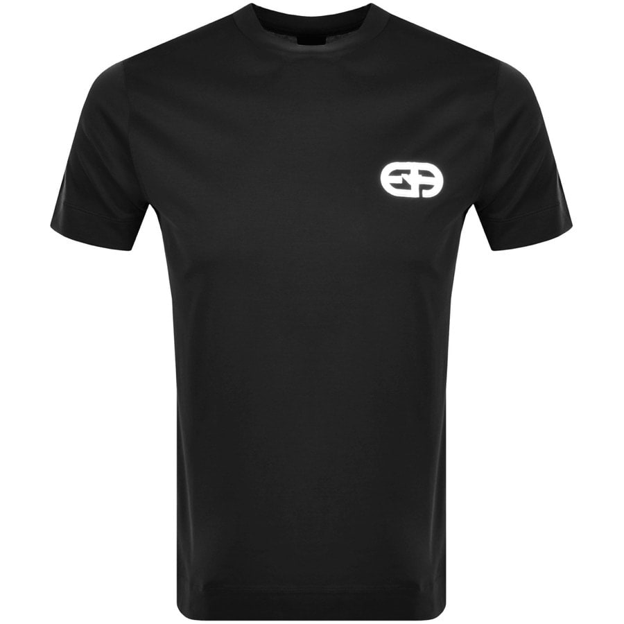 Alternative Image for ProductEmporio Armani Crew Neck Logo T Shirt Black1