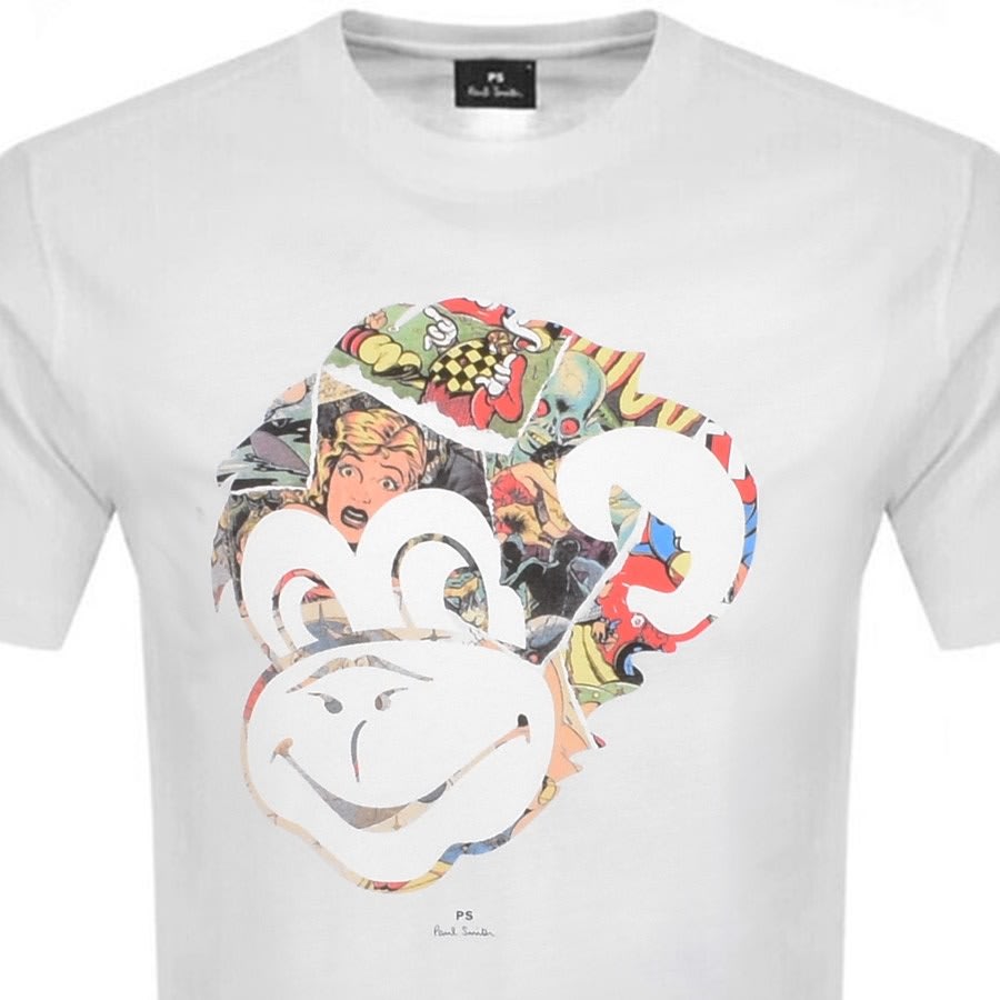 Alternative Image for ProductPS By Paul Smith Monkey Slim Fit T Shirt White2