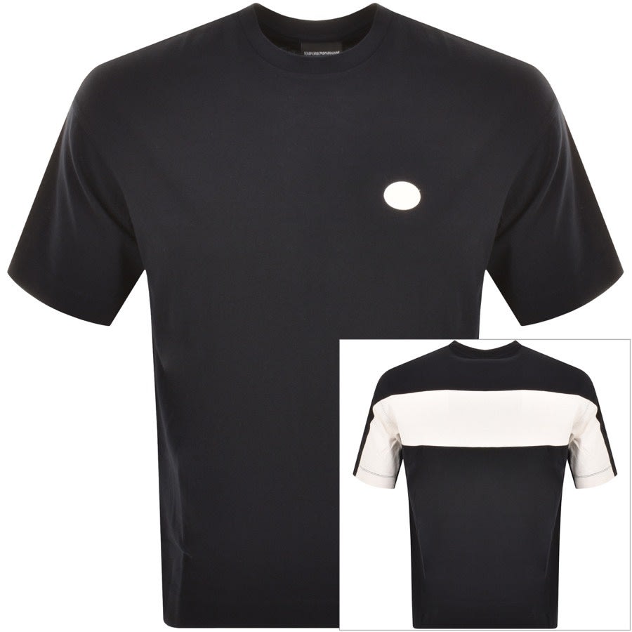 Main Product Image for Emporio Armani Crew Neck Logo T Shirt Navy