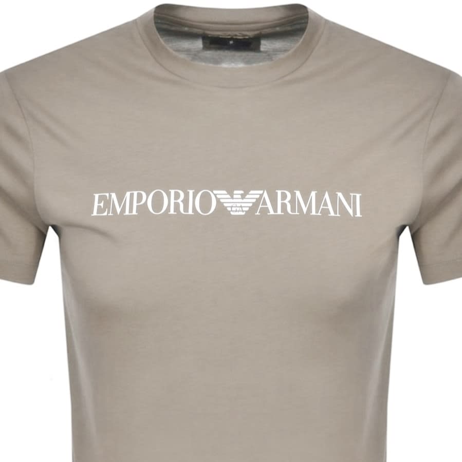 Alternative Image for ProductEmporio Armani Crew Neck Logo T Shirt Grey2