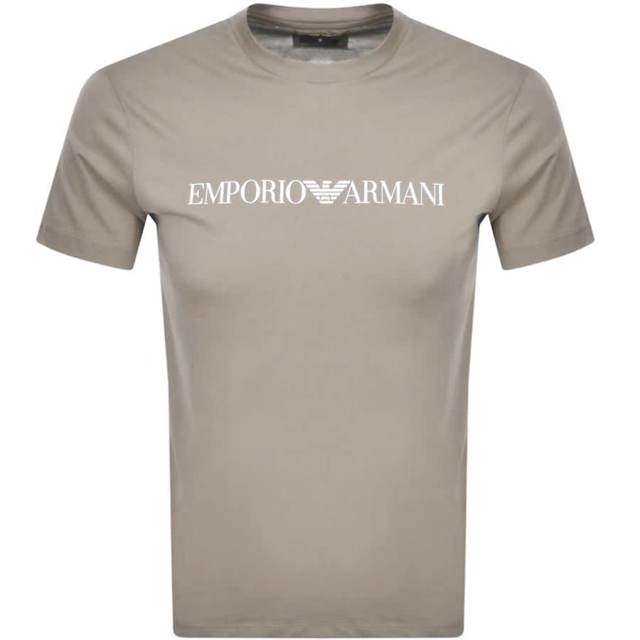 Alternative Image for ProductEmporio Armani Crew Neck Logo T Shirt Grey1