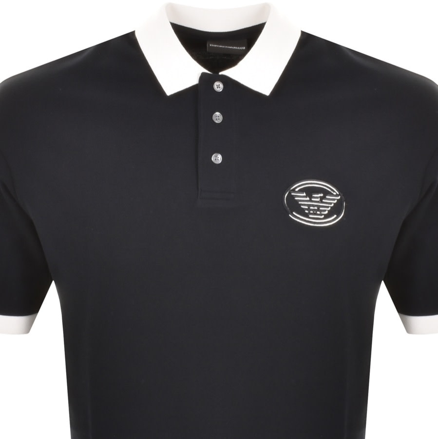 Alternative Image for ProductEmporio Armani Short Sleeved Polo T Shirt Navy2