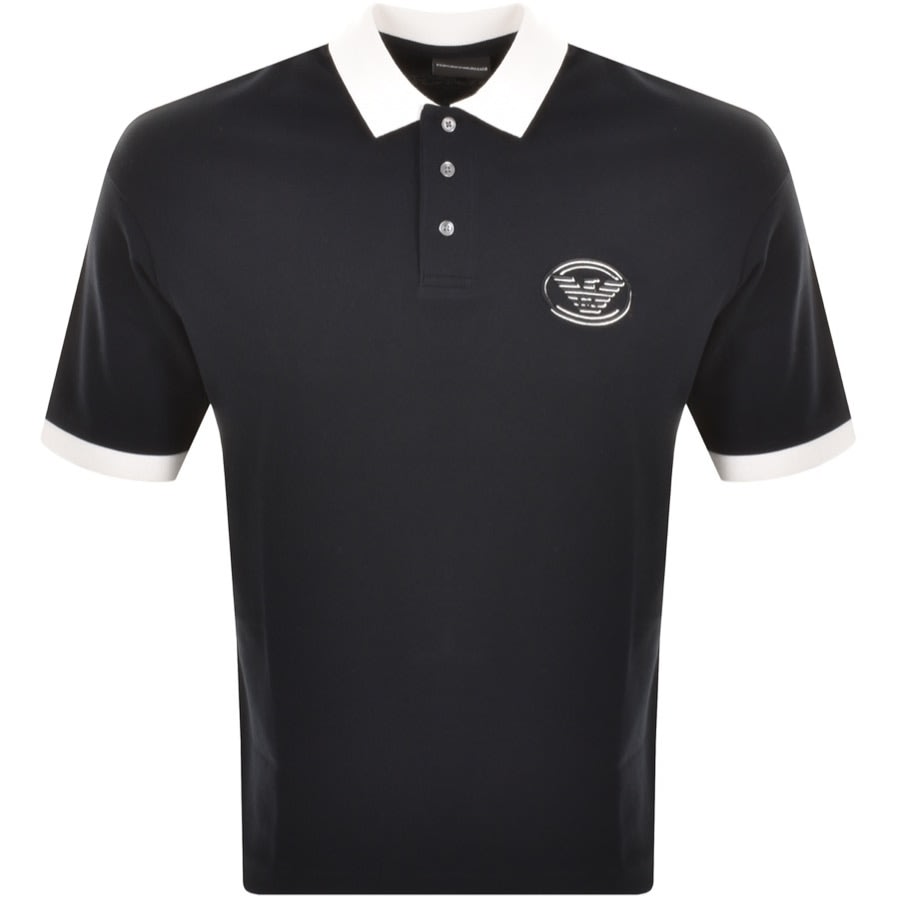 Alternative Image for ProductEmporio Armani Short Sleeved Polo T Shirt Navy1