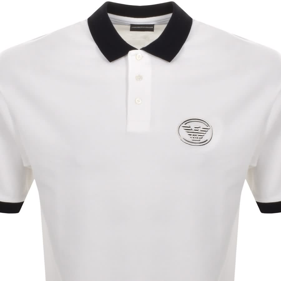 Alternative Image for ProductEmporio Armani Short Sleeved Polo T Shirt White2