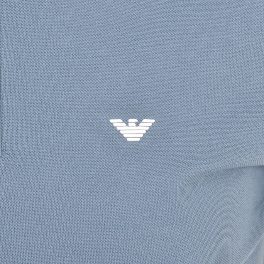 Alternative Image for ProductEmporio Armani Short Sleeved Polo T Shirt Blue3
