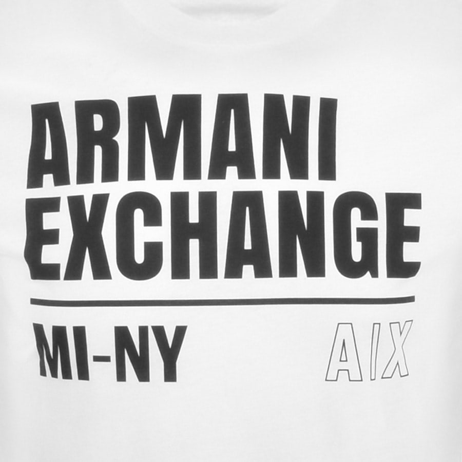 Alternative Image for ProductArmani Exchange Crew Neck Logo T Shirt White3