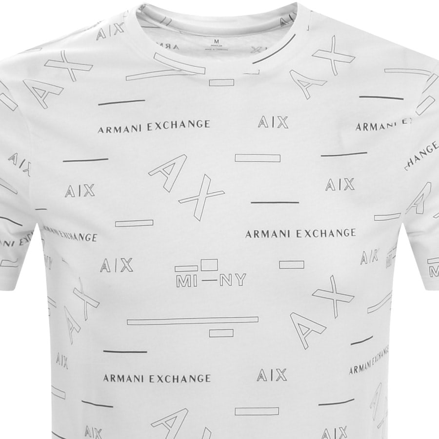Alternative Image for ProductArmani Exchange Crew Neck Logo T Shirt White2