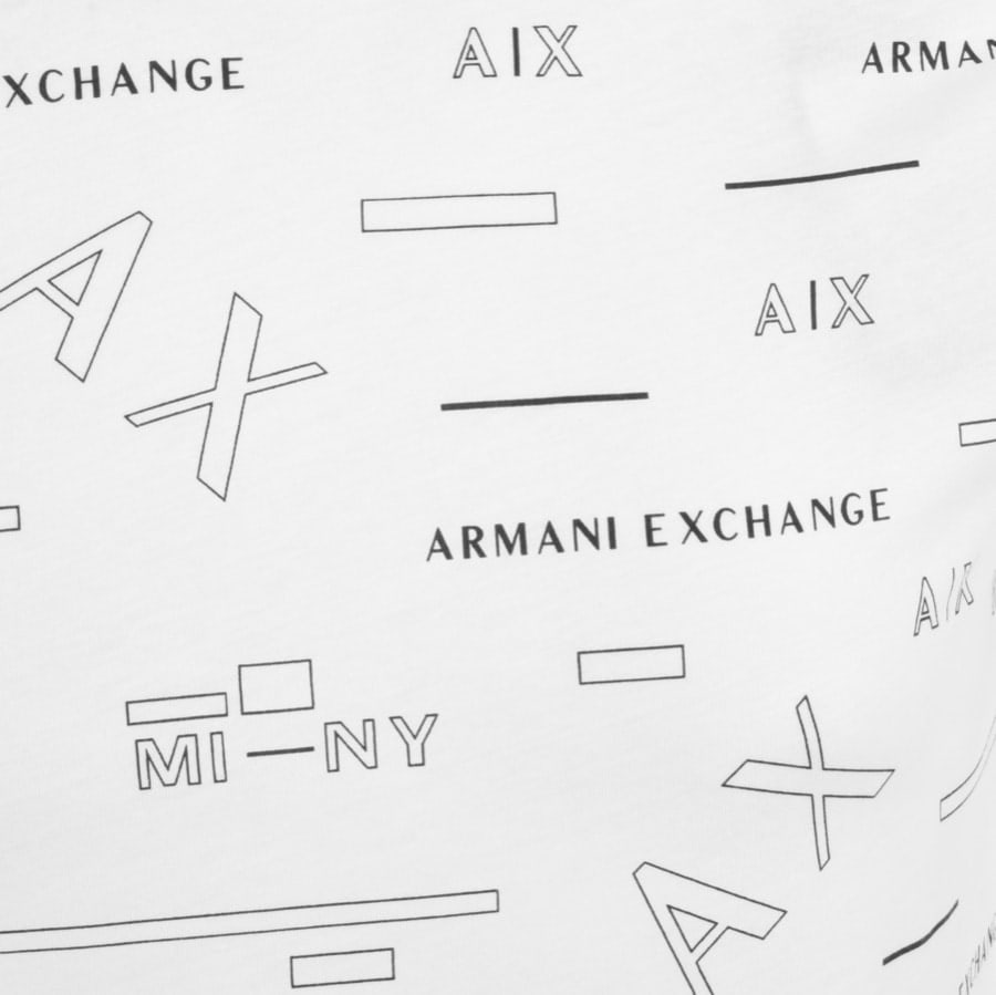 Alternative Image for ProductArmani Exchange Crew Neck Logo T Shirt White3