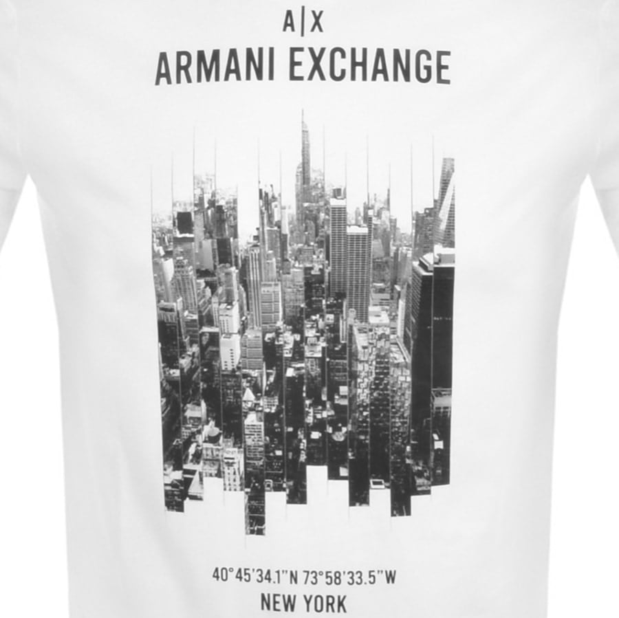 Alternative Image for ProductArmani Exchange Crew Neck Logo T Shirt White3