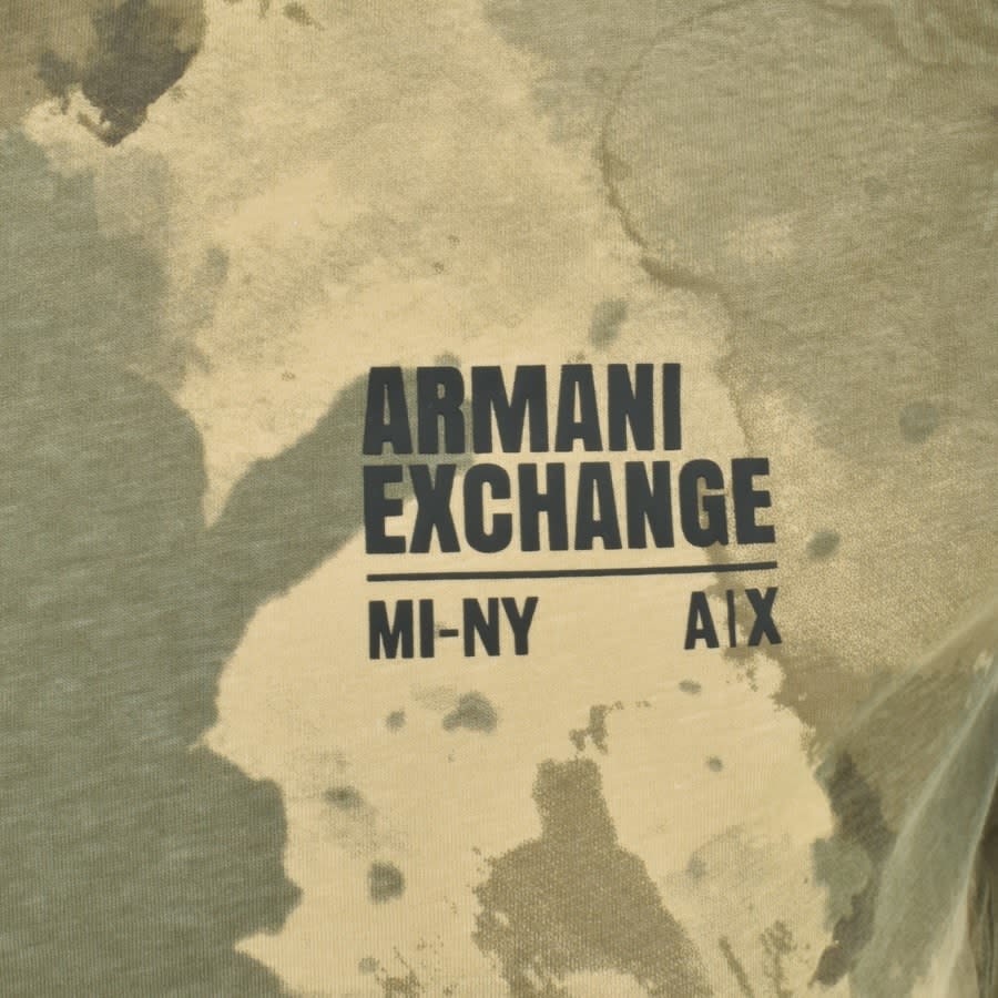 Alternative Image for ProductArmani Exchange Crew Neck Logo T Shirt Khaki3